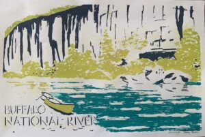 Buffalo National River Poster (3 Color Monoprint)